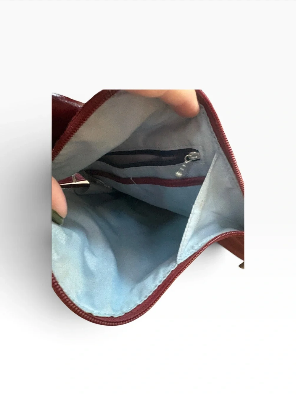 Baggallini Burgundy Red Triangle Purse Shoulder Bag Convertible Backpack